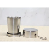 Katlanabilir Tekli Paslanmaz Çelik Shot Bardak Alk3935 - 1