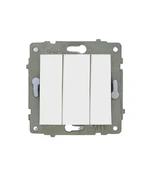 20 Adet Ovivo Grano Beyaz Üçlü Anahtar Çerçeve Hariçtir - 1