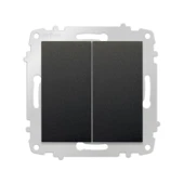 9 Adet Ovivo Grano Siyah Komitatör İkili Anahtar Çerçevesizdir - 1