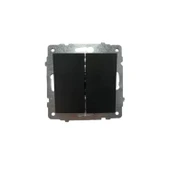 Ovivo Grano Siyah Topraklı Priz + Komütatör (ikili) Anahtar Set thumbnail 2