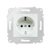 6 Adet Ovivo Grano Beyaz Topraklı Priz Çerçevesizdir - 1