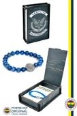 Fenerbahçe Orijinal Lisanslı Fb Lapis (8mm) Doğaltaş Bileklik Hediyelik Ahşap Kutulu - 1