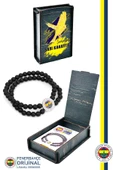 Fenerbahçe Orijinal Fb Logo Çiftli Mat Onix Doğaltaş Bileklik Kanarya Baskılı Hediyelik Ahşap Kutulu - 1