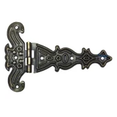 Dekoratif, Sac Tek Kuyruklu Menteşe - 69x102 mm, Büyük, Antik, 1 Adet - 1