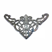 Dekoratif Köşe Süsü, Köşelik - Büyük, 31x55mm, Nikel, 1 Adet - 1