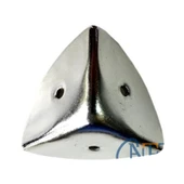 Dekoratif, Kutu, Sandık Köşesi - 45x28 mm,Büyük, Nikel, 1 Adet - 1