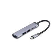 Type-C Hub 3*Usb2.0 + Usb3.0 Gri HDX7040 - 1