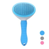 Kedi Tarağı - Otomatik Temizlenen Tuşlu - Mavi (8601) - 1