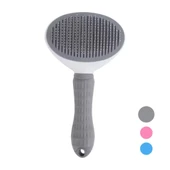 Kedi Tarağı - Otomatik Temizlenen Tuşlu - Gri (8601) - 1