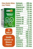 LEDAPHARMA LEDAPHARMA Multivitamin Mineral 30 Tablet (KALSİYUM MAGNEZYUM ÇİNKO DEMİR VB.) thumbnail 1