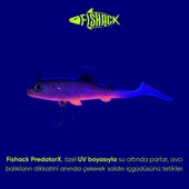 Silikon Sahte Balık - 15g 100mm - Üçlü İğneli - Fishack - UV Boyalı - Ember thumbnail 4