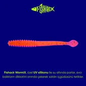 Silikon Sahte Kurt Yem - 2,2g 87mm - Fishack Wormix - Flare - UV Silikon thumbnail 3