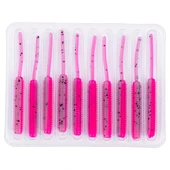 Silikon Kurt Yem - LRF Yem - 1g 52mm - Fishack Wormix - 10 Adet - Pink Gray - UV Silikon thumbnail 4