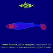 Silikon Sahte Balık - 10g 100mm - Fishack PredatorX - UV Boyalı - Redhead thumbnail 3