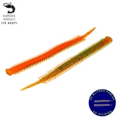 Silikon Kurt Yem - LRF Yem - 1g 70mm - Fishack Wormix - 10 Adet - Fluo Tiger - UV Silikon thumbnail 1