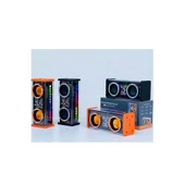 Şeffaf Mecha Müzik Tws Stereo Rgb İşıklı Hoparlör Kablosuz Bluetooth 5.0 Taşınabilir Hoparlör V9 - 5