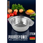 Modacar Alman Tip Kevgir - 304 Paslanmaz Çelik Profesyonel Süzgeç 27 Cm - 1
