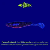 Silikon Sahte Balık - 10g 100mm - Fishack PredatorX - UV Boyalı - Lava thumbnail 3