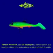 Silikon Sahte Balık - 15g 100mm - Üçlü İğneli - Fishack - UV Boyalı - Liechen thumbnail 4