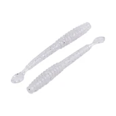 Silikon Sahte Kurt Yem - 2,2g 87mm - Fishack Wormix - Silver White thumbnail 2