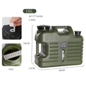 Musluklu Su Bidonu - Madfox Galon Air PE - 18 Litre - Yeşil - 547309 - 3