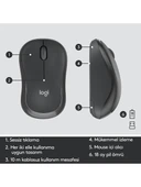 Logitech MK295 Sessiz Kablosuz Türkçe Klavye Mouse Seti - Siyah - 6