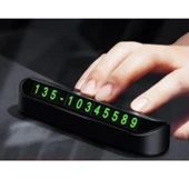 Mucit Home  Araç Parktel Park Numaratörü Ön Cam Için Oto Telefon Numara Kartı Telefon Numaralık Siyah - 1