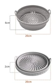 İronika Airfryer Çok Kullanımlık Yıkanabilir Silikon Yanmaz Yapışmaz Pişirme Tepsisi Airfryer Silikon Kağıdı - 5