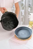 İronika Airfryer Çok Kullanımlık Yıkanabilir Silikon Yanmaz Yapışmaz Pişirme Tepsisi Airfryer Silikon Kağıdı - 1