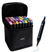 Mucit Home  36 Adet Çift Uçlu Touch Marker Art Tasarım Kalem Seti Çanta Taşınabilir - 1
