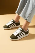Pembe Potin Kalın Bağcıklı Şerit Detaylı Rahat Taban Kadın Sneakers 001-3458-25Beyaz - 4