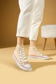Pembe Potin Rahat Taban Cnvrs Kadın Sneaker 10-3030-22Keten - 5