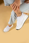 Pembe Potin Kalın Poli Taban Bağcıklı Kadın Rahat Sneaker 36-140-24Queen - 7