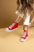 Pembe Potin Rahat Taban Cnvrs Kadın Sneaker 10-3030-22Keten - 11