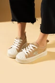 Pembe Potin Poli Anatomik Taban Yıldız Detay Bağcıklı Kadın Sneaker 59-650-24 - 12