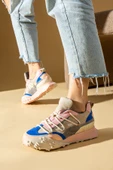 Yeni Sezon Kalın Taban Bağcıklı Moda Kadın Sneakers 36-144-23 thumbnail 3