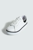 Pembe Potin Rahat Taban Renk Şeritli Bağcıklı Kadın Sneaker 001-340-24BSiyah - 5
