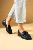 Pembe Potin Rahat Taban Toka Detaylı Loafer Kadın Ayakkabı 61-718-23 - 8