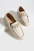 Pembe Potin Rahat Taban Toka Detaylı Loafer Kadın Ayakkabı 61-718-23 - 9