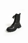 Pembe Potin Fermuarlı Rahat Taban Kadın Postal Bot 001-8533-22 - 11