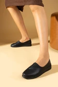 Pembe Potin Comfort Taban İç Astar Deri Taşlı Kadın Ayakkabı 43-5501-23 - 1