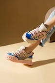 Yeni Sezon Kalın Taban Bağcıklı Moda Kadın Sneakers 36-144-23 thumbnail 12