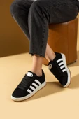Pembe Potin Kalın Bağcıklı Şerit Detaylı Rahat Taban Kadın Sneakers 001-3458-25Beyaz - 11