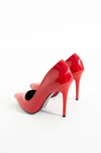 Pembe Potin Rahat Kalıp Uzun Topuklu Kadın Klasik Stiletto 017-1770-23Rugan - 6