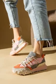 Yeni Sezon Kalın Taban Bağcıklı Moda Kadın Sneakers 36-144-23 thumbnail 2