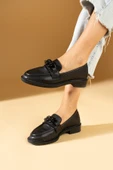 Pembe Potin Rahat Taban Toka Detaylı Loafer Kadın Ayakkabı 61-718-23 - 3