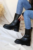 Pembe Potin Kaymaz Kalın Taban Kadın Bot&Bootie 38-7030-21 - 5