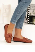 Pembe Potin Fiyonklu Rahat Kalıp Moda Kadın Babet 001-178-22 - 7