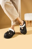 Pembe Potin Yüksek Taban Altın Tokalı Eva Comfort Kadın Sandalet DNZ225-24 - 8