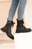 Pembe Potin Fermuarlı Rahat Taban Kadın Postal Bot 001-8533-22 - 8